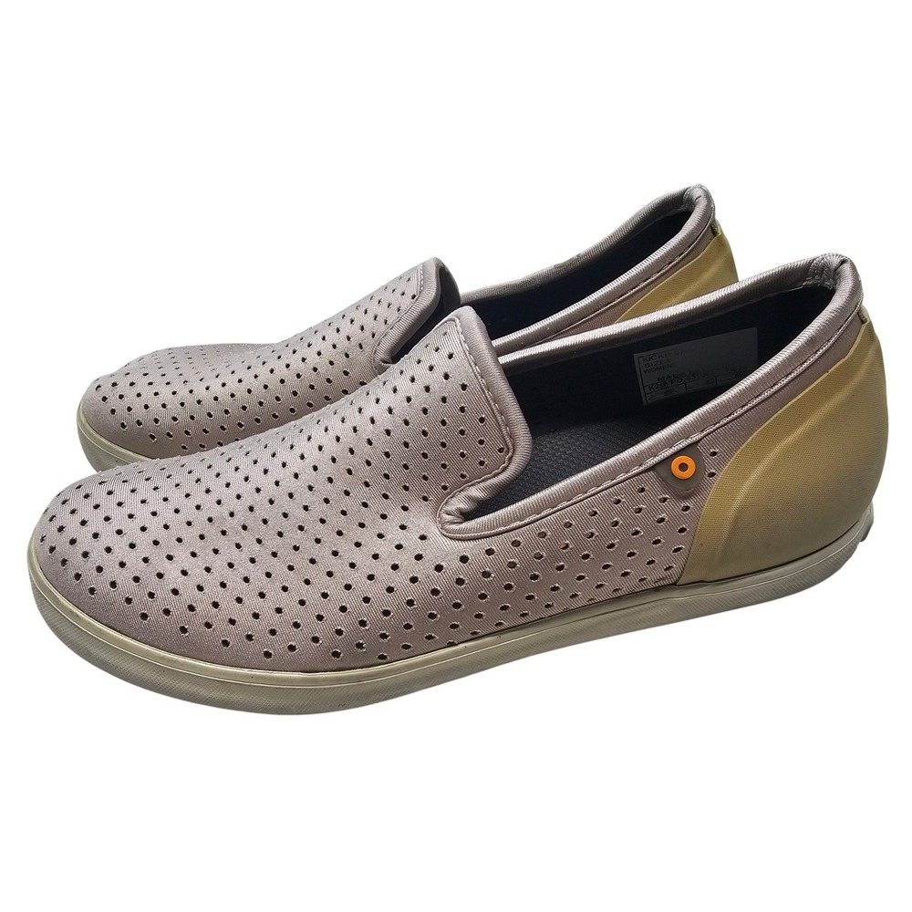 Bogs Kicker Breath Womens 8 Taupe Perforated Slip On Sneakers 72644-283‎